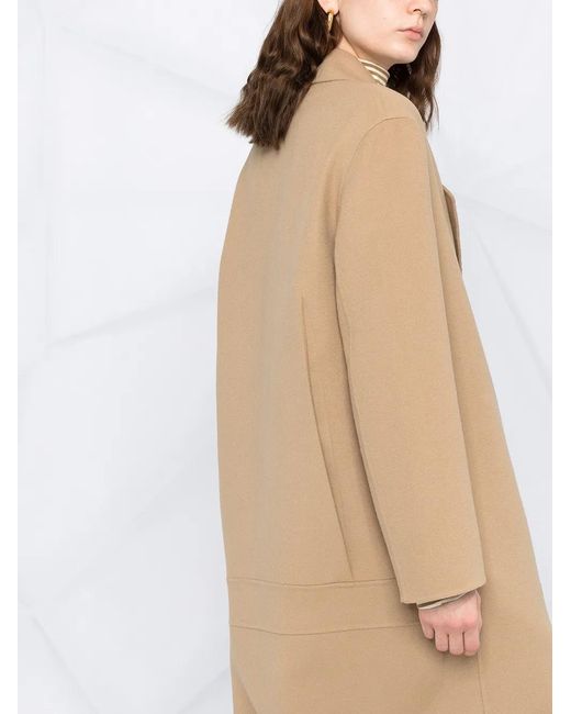 Stella McCartney Natural Oversized Double-Breasted Wool Coat