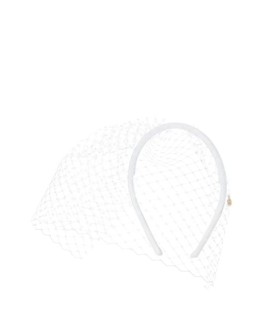 Maison Michel White Veil Headband