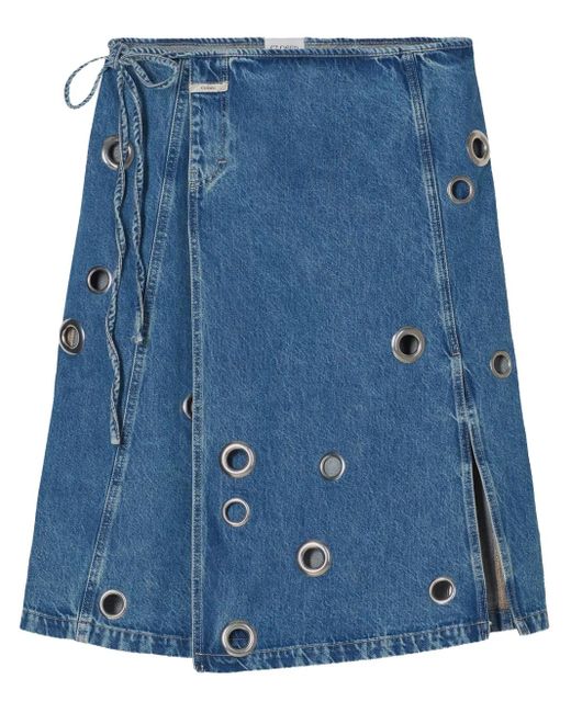 Closed Blue Wrap Midi Skirt