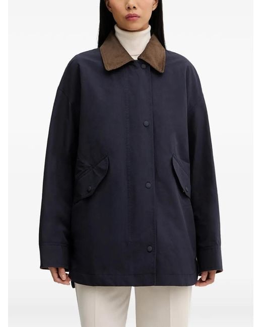 Marc O' Polo Blue Contrasting-Collar Jacket