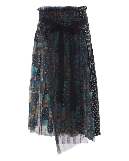 Comme des Garçons Blue Poplin Skirt
