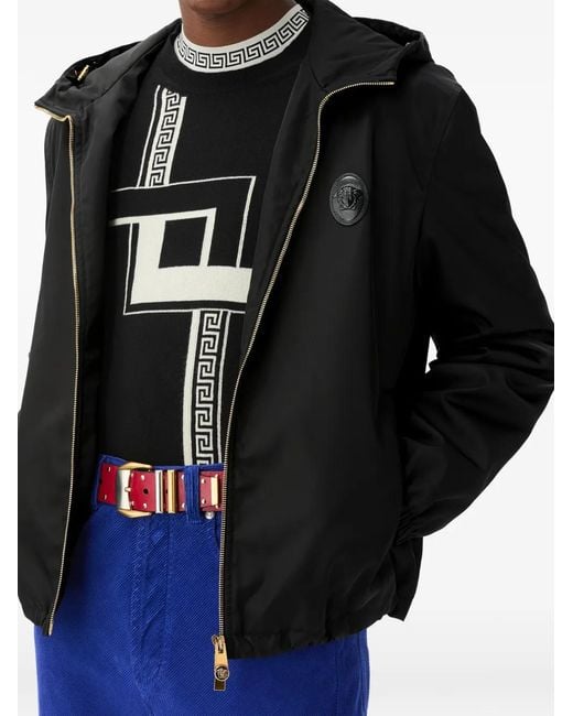 Versace Black Technical Twill Blouson for men