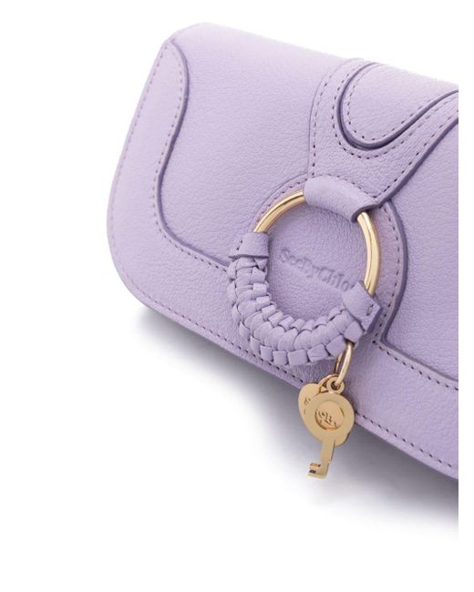 See By Chloé Purple Hana Leather Chain Wallet