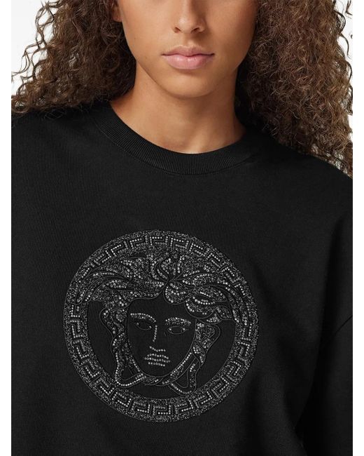 Versace Black Medusa-Embellished Sweatshirt