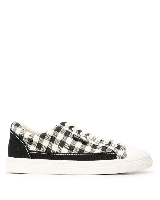 Tory Burch Black Classic Court Gingham Sneakers