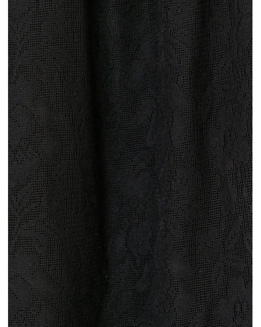 Vestido midi con encaje floral Notes Du Nord de color Black