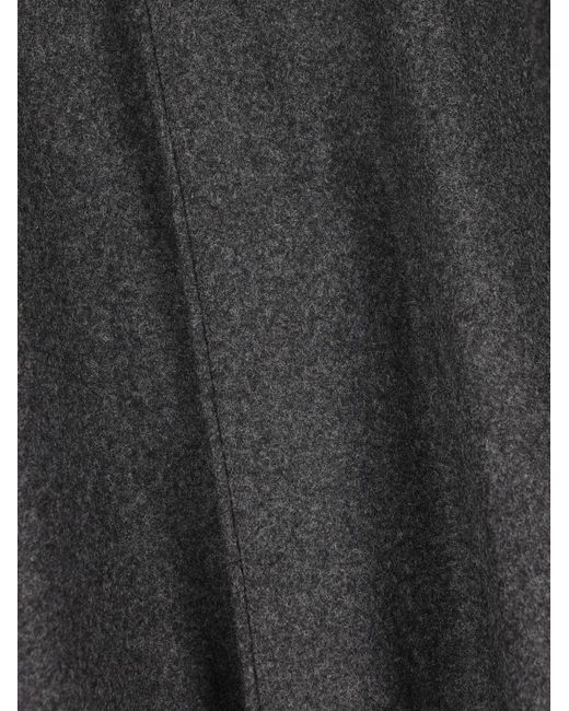 Il tabarro Black Single-Breasted Virgin-Wool Cape