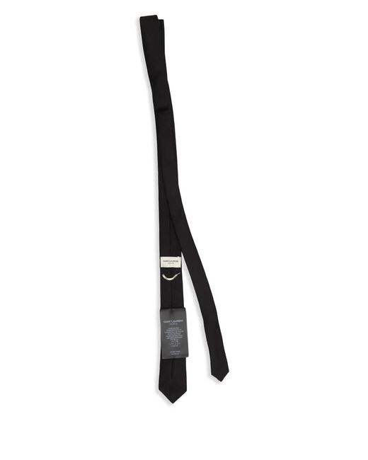 Saint Laurent White Pattern Tie for men