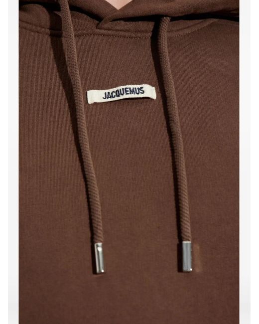 Sudadera con capucha y parche del logo Jacquemus de color Brown