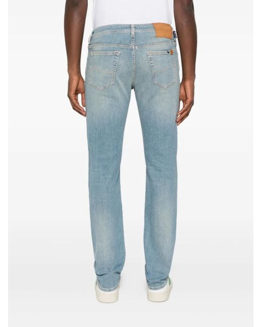 Jean À Coupe Slim Jacob Cohen pour homme en coloris Blue