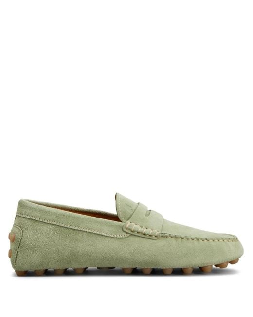 Mocassins Gommino En Daim Tod's pour homme en coloris Green