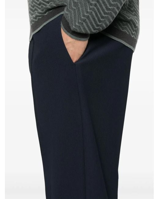 Emporio Armani Marineblaue Slim-Fit-Hose Aus Stretch-Nylon in Blue für Herren
