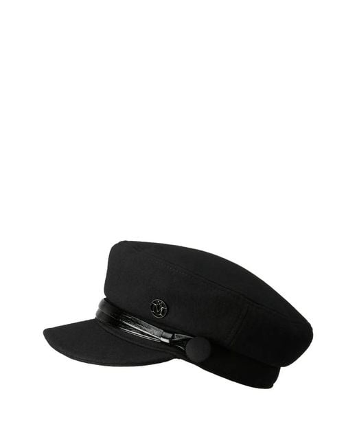 Maison Michel Black New Abby Baker Boy Hat
