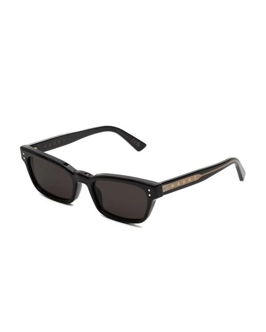 Marni Black Floosa Rectangle-Frame Sunglasses