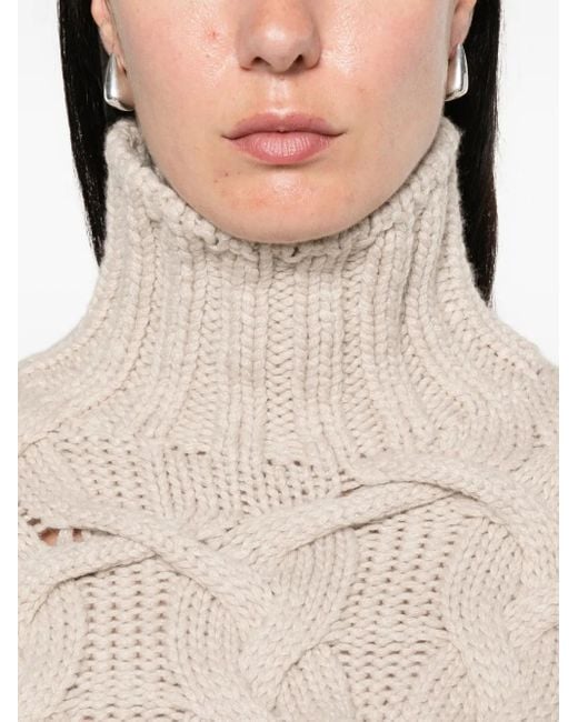 Pull En Maille Torsadée Brunello Cucinelli en coloris Natural