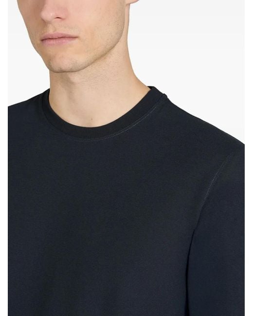 Slowear Blue Long-Sleeve Crew-Neck T-Shirt for men