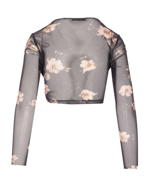 Top con estampado floral Mar De Margaritas de color Gray