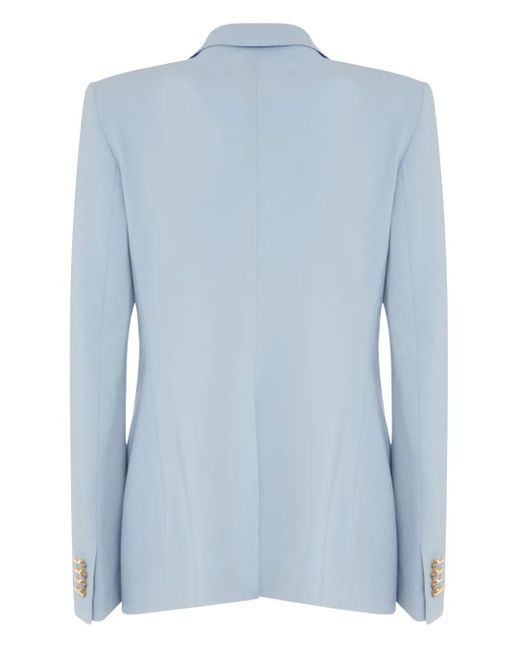 Tagliatore Blue Double-Breasted-Button Blazer