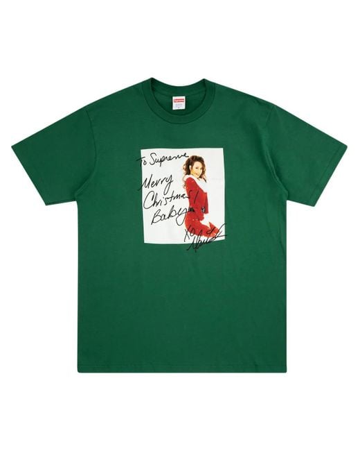 Supreme Green Mariah Carey Photograph-Print T-Shirt for men