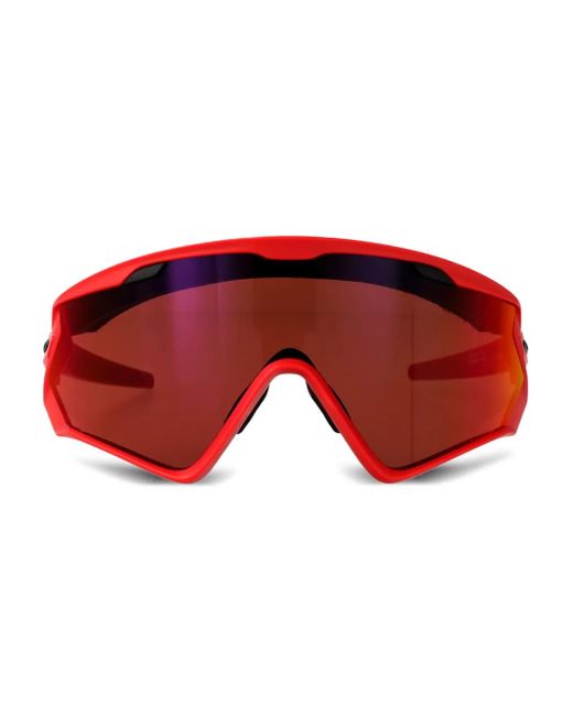 メンズ Oakley Wind Jacket 2.0 シールドサングラス Red
