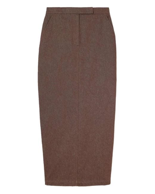 Gonna Midi Con Taschino di Max Mara in Brown