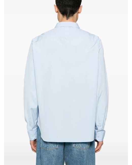Loewe White Anagram Cotton Shirt for men