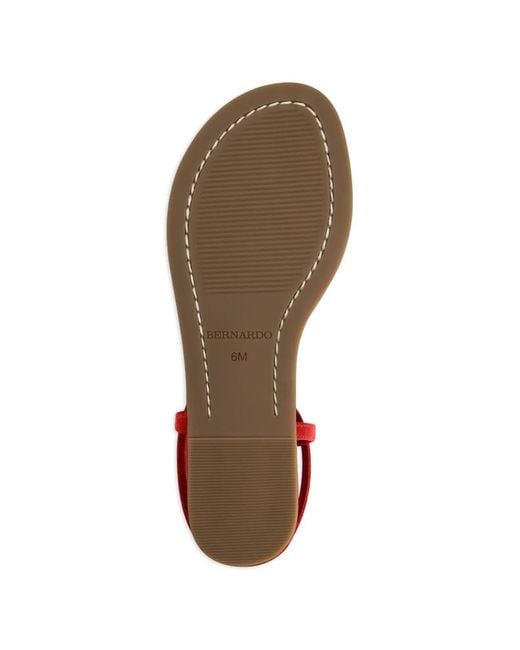 Bernardo Red Hercu T-Strap Sandals