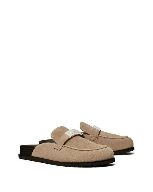 Tory Burch White Mules Leelee
