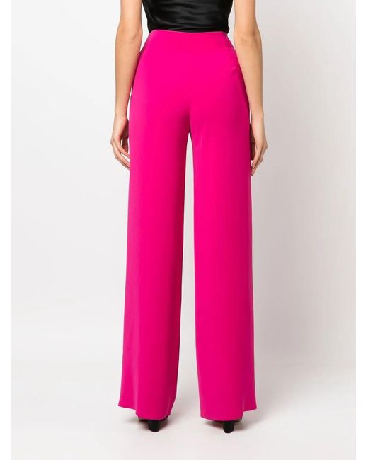 Giorgio Armani Pink High-Waist Wide-Leg Trousers