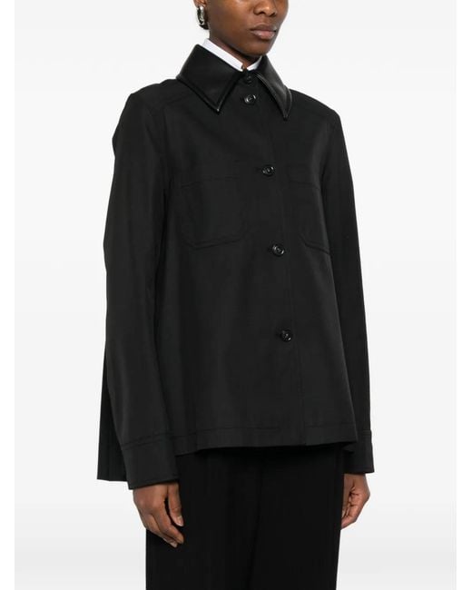 Sportmax Black Boxy Collar Jacket