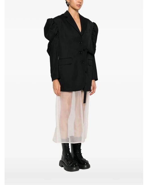 Simone Rocha Black Bow Cut-Out Blazer