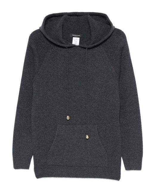Fabiana Filippi Black Wool Blend Hoodie