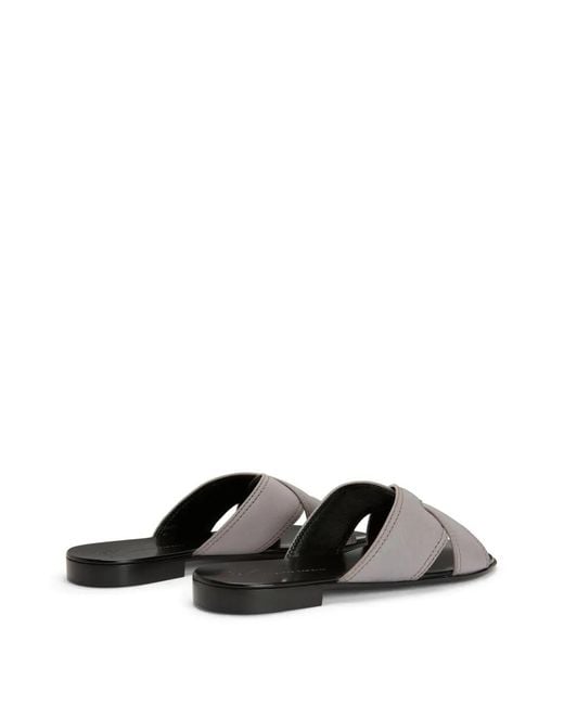 Giuseppe Zanotti Brown Flavio Crossover-Straps Leather Sandals for men