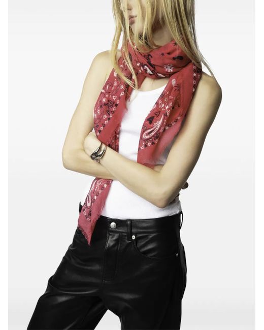 Zadig & Voltaire Purple Maddie Scarf