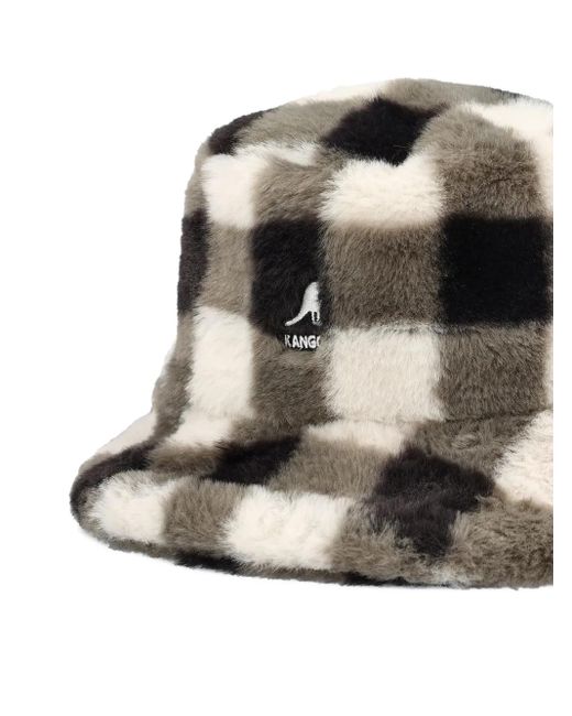Kangol Natural Fischerhut mit Vichy-Karo