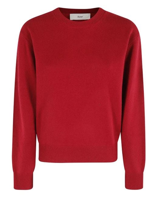 DUNST クルーネックセーター Red