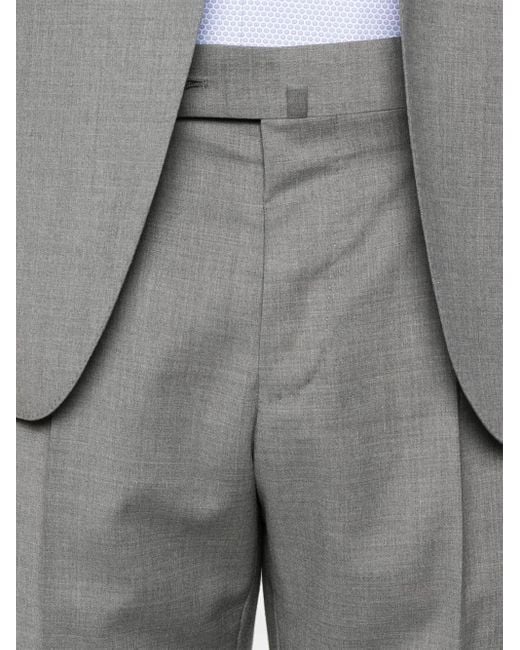 Caruso Gray Mélange-Effect Suit for men