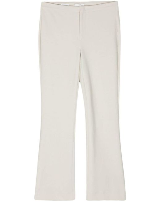 Vince White Mid-rise Flared Trousers