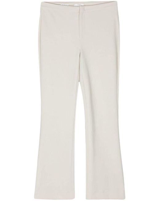 Pantalon évasé à taille mi-haute Vince en coloris White