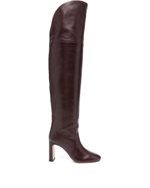 Stuart Weitzman Brown 90Mm Block-Heel Over-The-Knee Boots