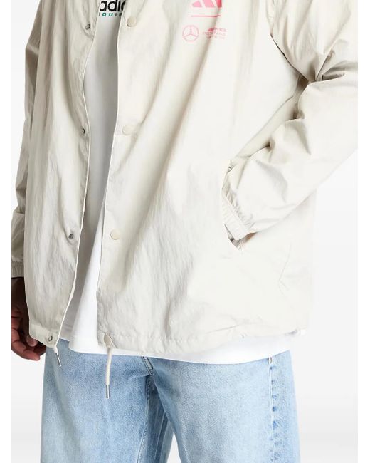 Adidas White Xmercedes Amg Petronas Formula One Team Summer Jacket for men