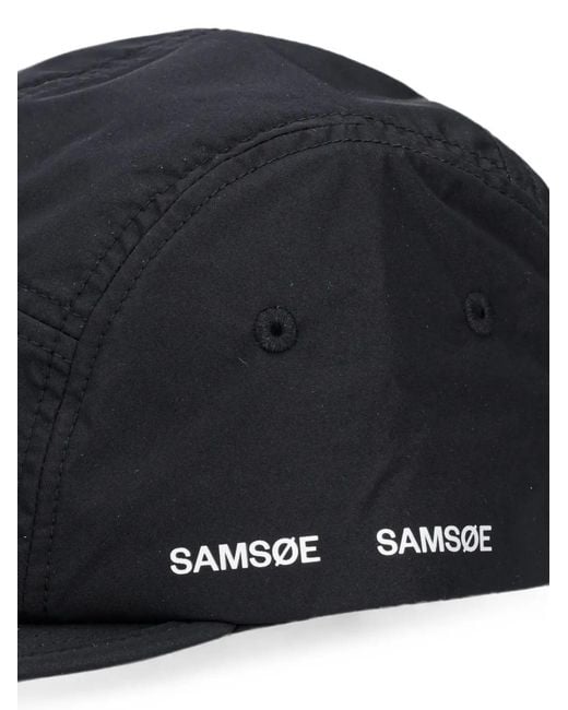 Samsøe & Samsøe Black Logo Baseball Cap for men