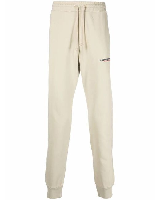 DIESEL Natural Logo-Print Tracksuit Bottoms for men