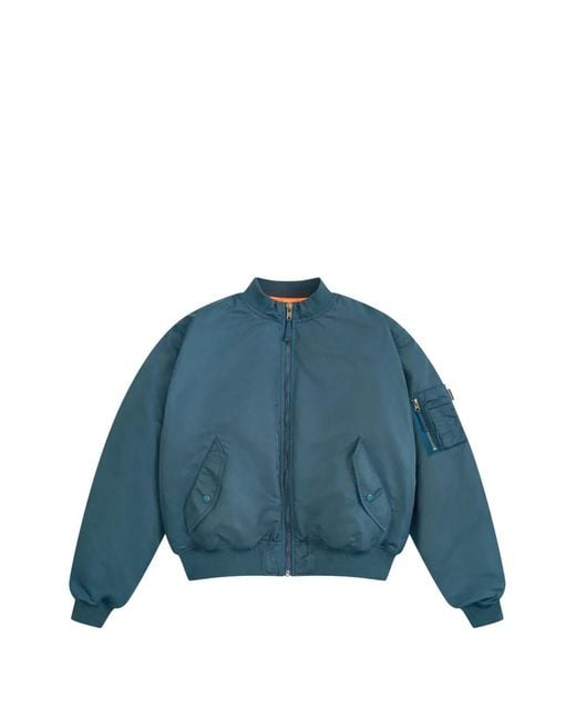 Gosha Rubchinskiy Blue Padded Sleeve-Pocket Bomber Jacket