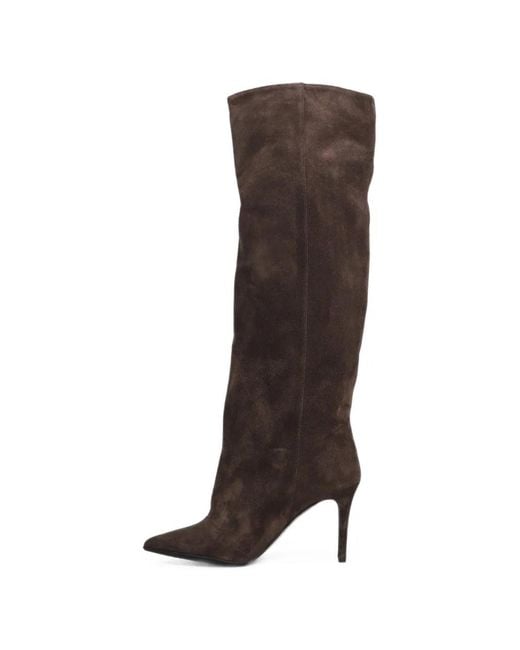 Fabio Rusconi Brown Suede Pointed-Toe Boots