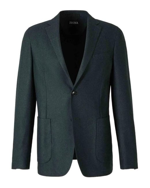 メンズ Zegna Single-breasted Suit Jacket Black