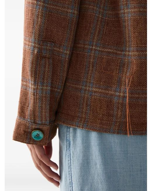 Fortela Brown Scotland Checkered Jacket