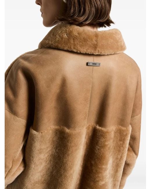 Peserico Button-Up Jas Met Vlakken in het Natural