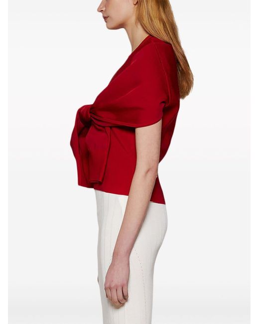 Jacquemus Red Le Haut Rica Twisted Top