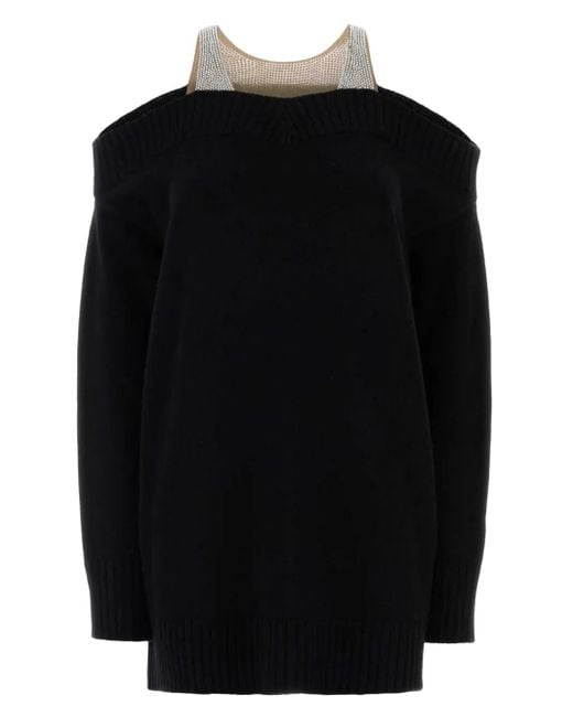 GIUSEPPE DI MORABITO ラインストーントリム セーター Black